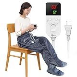 HiBox®【現役看護師監修】足温器 着るこたつ フットウォーマー コンセント式 着る電気毛布【25~60℃までフリー温度調節機能 1～12時間タイマー付き】ホット脚入れヒーター 電気足温器 ホット足入れヒーター 多機能加熱パンツ 安全 エコ 省エネ 全身を暖かく 洗濯ネット付き PSE認証済 紐仕様 、XL（身長166-180CM）