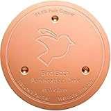 Mellbree Bird Bath Copper Disk, 0.6mm Reinforced 99.99% Pure Copper Cleaning Disk for Physical Safe Clean Water All-Season, Universal Fit for Outdoor Birdbaths, Bowl, Bird Bath Solar