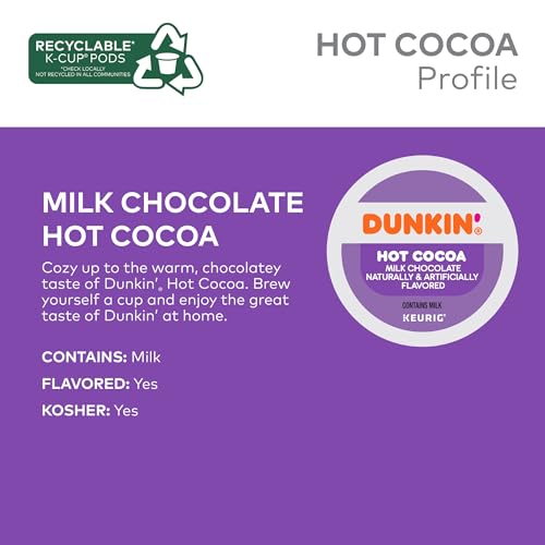 Dunkin' Donuts® Milk Chocolate Hot Cocoa Single-Serve K-Cup®, Box Of 22