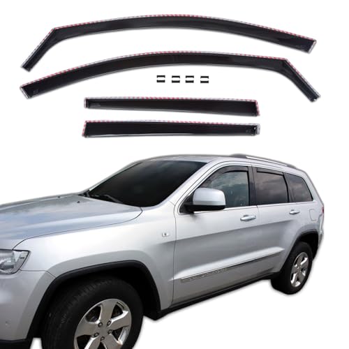 Déflecteurs d'air Jeep Grand Cherokee fumés - Protection vent et pluie vitres latérales