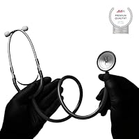 Flachkopf Stethoskop, Med-Comfort, schwarz, 1 Stück - Hochwertiges Stethoskop für Ärzte und Krankenschwestern
