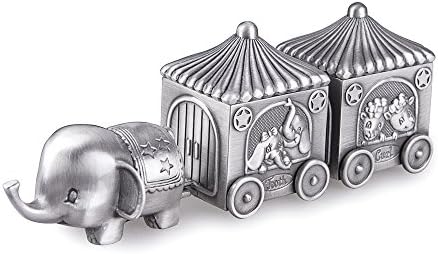 Feyarl First Curl and Tooth Elephant Keepsake Box Fairy Teeth Box for boy girls Christmas Birthday Kids Shower Christening Gift