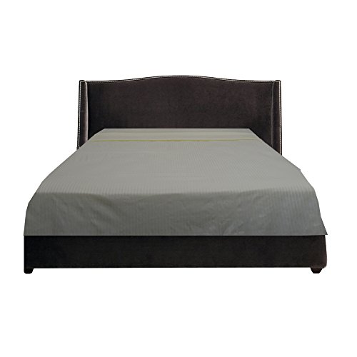 Image of Bedsheet (1 Flat Sheet Only,Butter Stripe , Short King) 100% Egyptian Cotton Luxurious 600 Thread Count,Yellow
