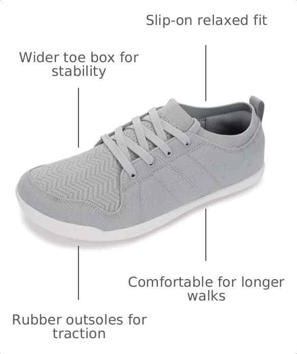 Image of WHITIN Men's Slip-on Minimalist Barefoot Shoes | Zero Drop Sole | Wide Toe Box