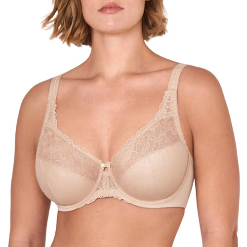 Image of DELIMIRA Women's Plus Size Full Coverage Underwire Unlined Minimizer Lace Bra