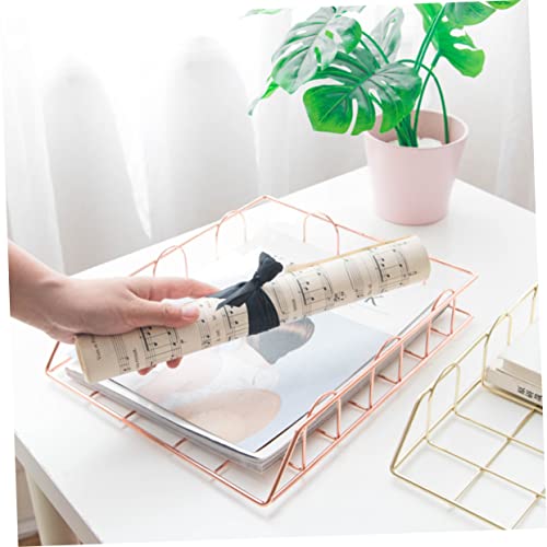 Soporte de metal para archivar documentos y evitar el desorden del escritorio 5