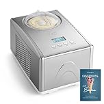 SPRINGLANE Gelatiera Emma 1,5 L con compressore autoraffreddante 150 W, in acciaio inossidabile con contenitore per il ghiaccio rimovibile (Argento, 1.5 L)