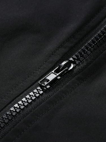 OYOANGLE Men's Color Block Lightweight Windbreaker Jacket Zip Up Jacket Outerwear Outdoor Varsity Jacket4