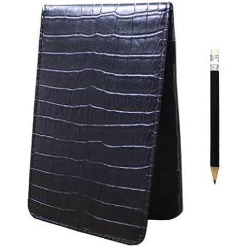 Myartte Golf Scorecard Holder Cover Yardage Book Cover with Golf Ball Marker and A Free Pencil 4.5 × 7.5 inches Black Blue Pink Multi-Color Cover