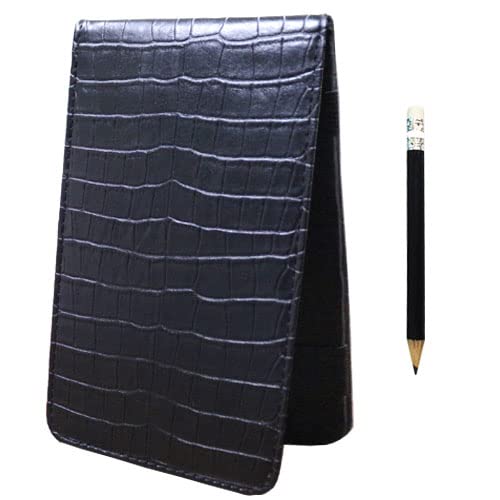 Myartte Golf-Scorecard-Schutzhülle, Buchhülle mit Golfball-Marker und Bleistift, 11,7 x 19,1 cm, Schwarz, Blau, Pink, mehrfarbig Cover