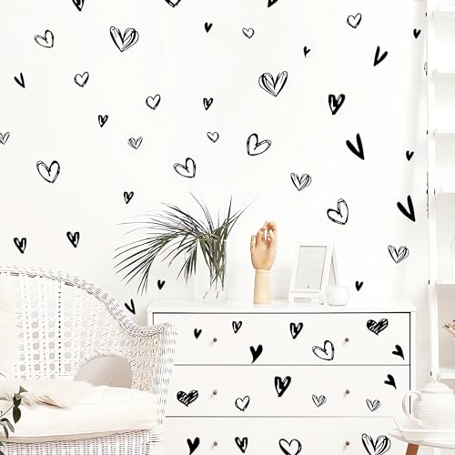 Vinilos Decorativos Corazón Negro por sacinora 62 Piezas miniatura 2