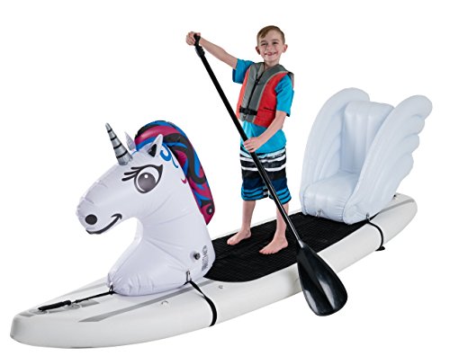 Stand Up Floats Inflatable Toy Unicorn And Seat Easily Attaches To Any Sup Paddle Board With Removable Universal Harness, White, Large #TOP4