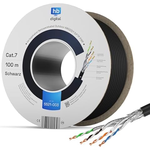 Câble Ethernet HB-DIGITAL Cat 7 100m Cover