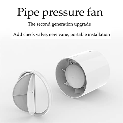 Ventilador inline de 4 pulgadas, extractor de conducto con válvula de retención para baño y pared miniatura 5