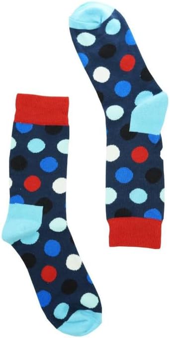 The Tie Hub Popper Dots Multi Bright Socks for Men – Cotton Crew Socks