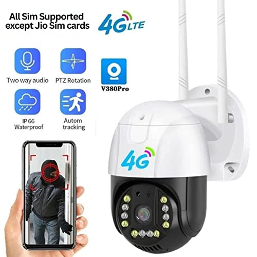 Image of DDLC 4G SIM(All Supported) Gorilla 5MP Full HD IP66 Outdoor V380 Wireless PTZ Security Camera Colored 9 IRS Dual Light Night Vision AUTO Tracking Two Way (4G PTZ)
