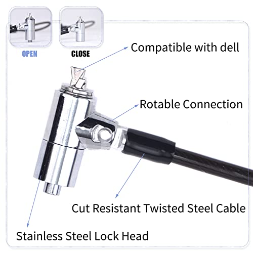 I3C Laptop Lock For N17 Dell Laptop, Keyed Laptop Cable Lock, 6.7Ft Hardware Security Cable Lock Anti Theft #TOP4