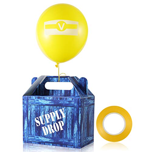 SUYEPER Game Party Box Party Supply Drop Box For Birthday Party Supplies Favors,Gaming Box for Birthdays, Video Game Party Favors for Boys (24 Pack)