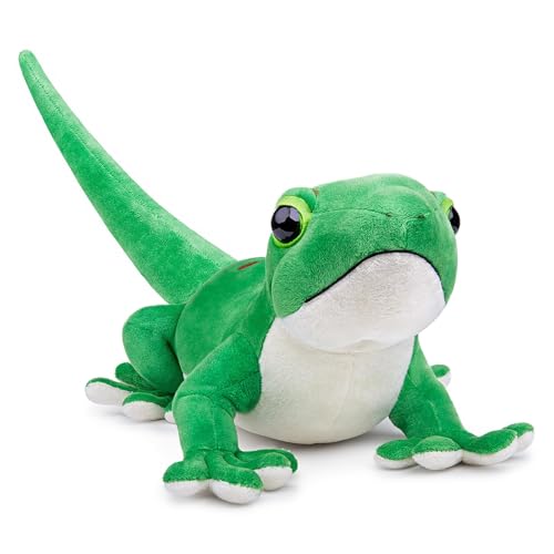 Peluche gecko de l'île aux chevaux lilizzhoumax 63cm reptile vert