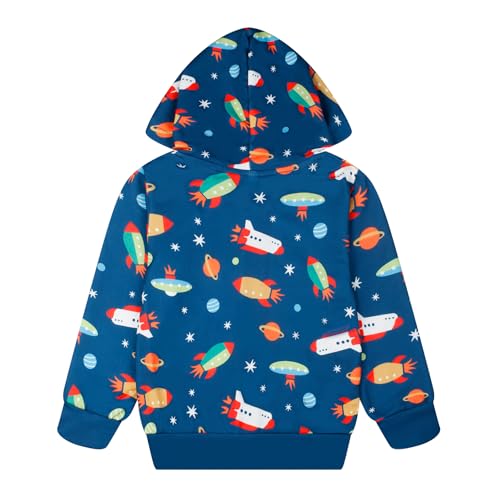 Image of Boys Toddler Zip Up Hoodie Kids Fall Winter Jacket Cute Sweatshirt With Hood 2-7 Years Old