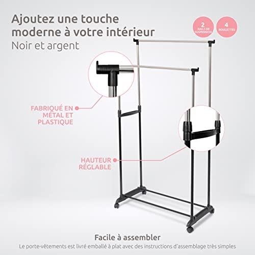 Rack à vêtements ZEPH Compactor pour optimiser un petit dressing ou chambre