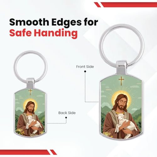 Image of Stylish Metal Keychains with Permanent Glossy Print - Inspirational Quotes & Spiritual Designs - Perfect Key chains for loved ones, Personal Use, Gifts & Return Gifts
