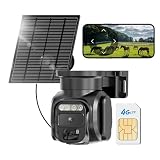 runofast 4G LTE Cellular Solar Powered Security Camera...