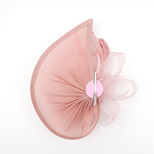 Image of DRESHOW Women Fascinator Hats Tea Party Hat Vintage Pillbox Hat Headband for Cocktail