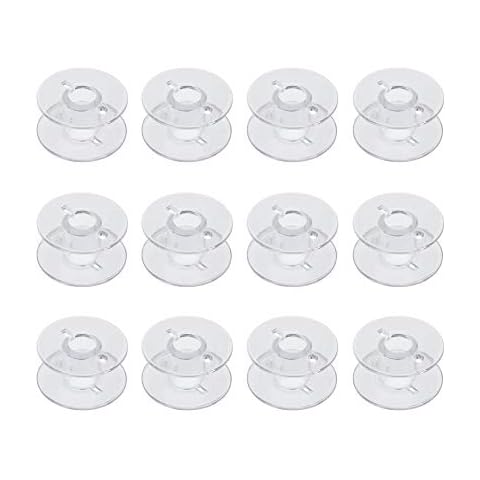 Ainkou 12pcs Clear Plastic Sewing Bobbins Cover
