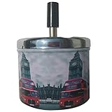 Tischaschenbecher Tisch Ascher Ashtray,Tragbare Größe in den Stadtthemen AMERIKAS, BRITISCHES, FRANKREICH, perfektes Geschenk für Mannfrauraucher. Tolle Dekoration für Zuhause, Bar, Café, Hotel, Restaurant, Party, Buffet usw.