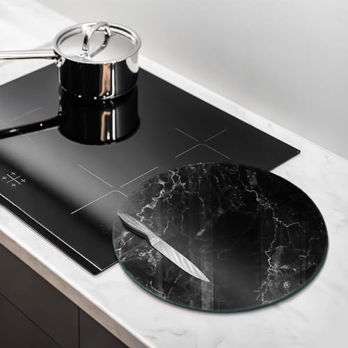 Planche à découper induction 40cm en marbre élégant pour protection de plaque