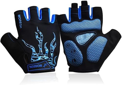 Guantes MTB Hombre y Mujer, Guantes Ciclismo Verano Gel Medio Ded...