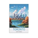 JavoN Toronto Ontario Vintage-Reiseposter, 20 x 30 cm, 