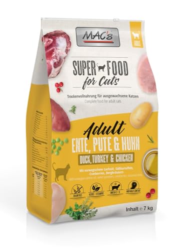 Mac's Cat Premium Trockenfutter für Katzen, 7 kg (Ente, Truthahn und Huhn)