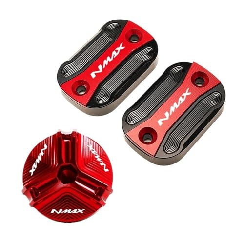 �̂��߂� ���}�nNMAX 155 125 2015-2025 �^�[�{ �e�b�N�}�b�N�X.�I�[�g�o�C�p�t�����g�u���[�L�t���[�h���U�[�o�[�J�o�[�G���W���I�C���t�B���[�L���b�v(FOR 1Set-Red)