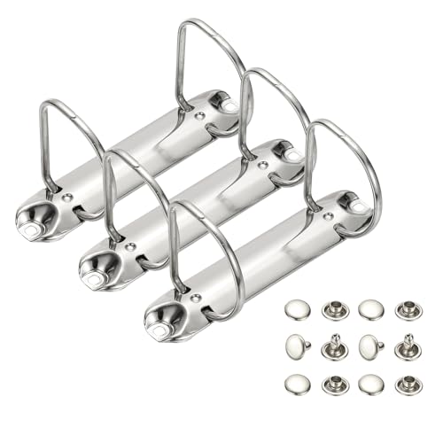 Mécanismes de reliure B7 à 2 anneaux PATIKIL en métal argenté de 50mm pour recharges de planificateur