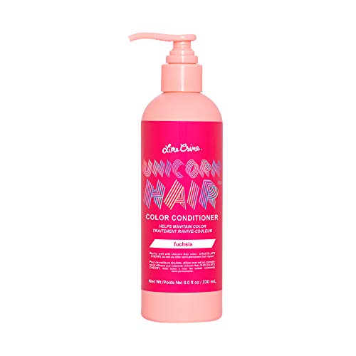 Lime Crime Unicorn Hair Color Conditioner, Fuchsia - Tinted, pH Balanced Formula - Deepens, Revitalizes & Illuminates Hair Color - Vegan, Cruelty Free - 8 fl. oz.