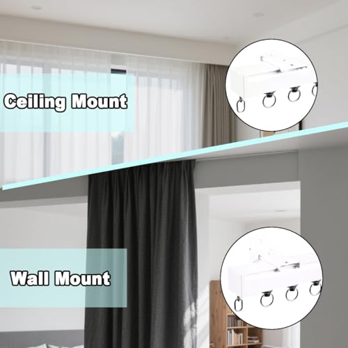 Sistema de riel de 50 cm-500 cm con clips y ganchos de alta resistencia 3