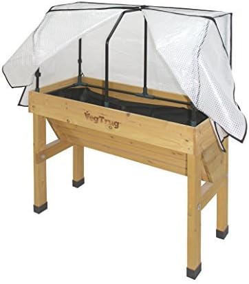 VegTrug Small Greenhouse Frame and PE Cover, Seasons, Durable and Easy to Use Frame and Cover Set, Natural