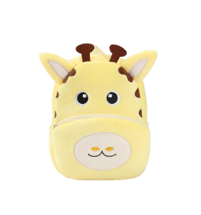 Unisex Toddler Animal Backpack，Ultra-Soft Lightweight School Bag，Cute Plush Giraffe Mini Daypack for 2-6 Years