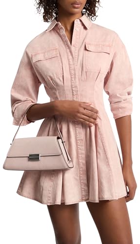 Michael Kors Women's Denim Pleated Shirt Dress