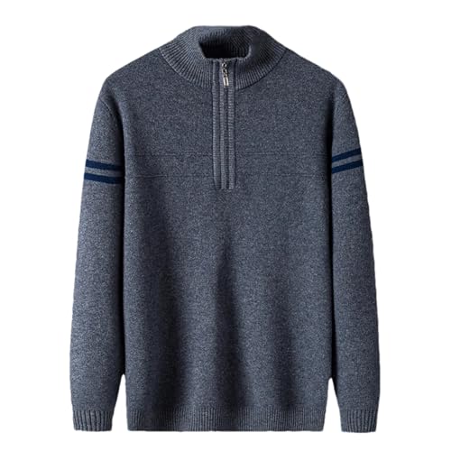 Pull col roulé zippé homme Kelsiop 100% laine mérinos et cachemire pour l'hiver