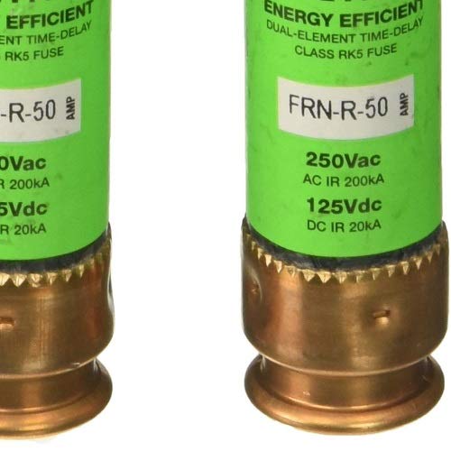 Bussmann Series BP/FRN-R-50 Amp Fuse, 250 Vac and IR 200 kA /125 Vdc and IR 20 kA, Retail Pack - 2 Pieces by Bussmann - Image 2