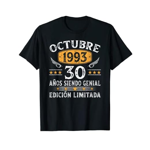 Nacido En Octubre 1993 Vintage 30 Años Regalo Hombre Camiseta