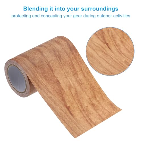 Image of PATIKIL Wood Grain Repair Tape 3 inch x15ft,2 Pcs Self Adhesive Realistic Textured Repair Tape Patch for Floor Door Table Cabinets Desk,Chestnut Maple