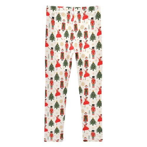 Girls Leggings Soft Toddler Ankle Length Bottoms Christmas Ballerina Mouse King Kids Dance Yoga Pants 4-10 Years2