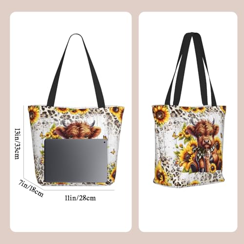 Tote Bag for Women, Everyday Carry, Large Capacity Reusable Shopping Bag with Zipper for Groceries, Work & Travel3