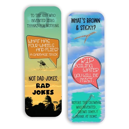 55 Laughs Conjunto de marcadores engraçados para papai, conjunto de marcadores de livro de piada de