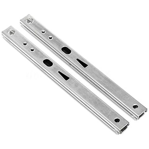 Ball Bearing Drawer Slides Rail, 1 Pair Micro Ball Guide Two Sections Steel Heavy Runners Ball, 2 Fold Ball Slide Drawer Slide (11inches/278mm,Silver) Cover