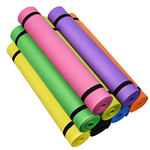 Tapis De Yoga EVA 4mm HEITIGN Antidérapant - Mince, Léger Pour Fitness, Pilates, Gym à La Maison Ou Studio